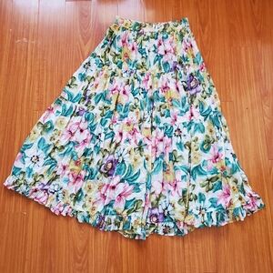 Star Of India Floral A-Line Skirt - Multicolor